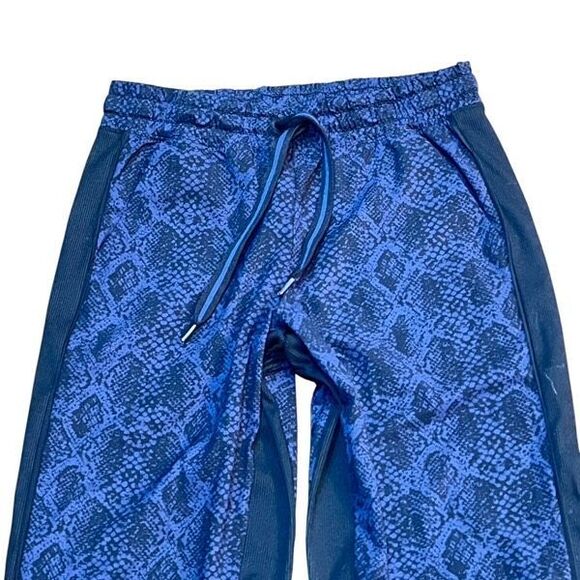 Athleta Brooklyn Jogger Blue Snakeskin Print Size 0 - Picture 2 of 4